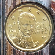 GRECJA 2020 20 CENTÓW UNC !!!!!!!!!!