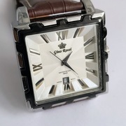 Zegarek męski z datownikiem na skórzanym pasku 