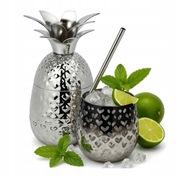 Kubek Ananas do koktajli, drinków 500 ml | stal nierdzewna, + pudełko