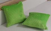 Poszewka na poduszkę 40x40 cm z milutkiego minky. (kolor zielony)