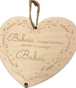 Drewniane serce na Dzień Babci i Dziadka