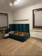 Łóżko tapicerowane (rama) 200x100cm. Butelkowa zieleń.