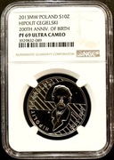 10 ZŁ 2013, HIPOLIT CEGIELSKI NGC PF69 UC #78