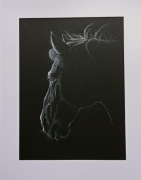 Rysunek portret konia "hucuł"