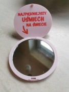 Lusterko kieszonkowe, kosmetyczne, okrągłe, składane, nowe