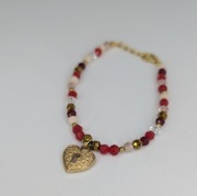 Bransoletka handmade z połyskujących koralików