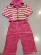 Bluza z kapturem i spodenki sztruksowe 4-6 miesięcy