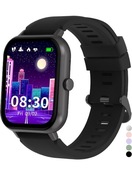 JUBUNRER Smartwatch Dzieci Monitor Snu Krokomierz 3+ Lata czarny