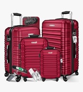 Zestaw 4 walizek podróżnych KESSER bordowe