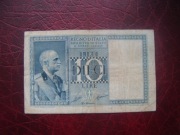 Banknot Włochy 10 Lirów 1935 r. król Vittorio Emanuele III,