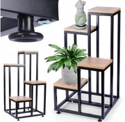 Kwietnik METALOWY 4-poziomowy piętrowy stojak na doniczki rośliny kwiatki