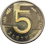 5 zł., złotych PRÓBA NIKIEL. Bardzo rzadkie.