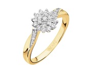 Apart pierścionek z żółtego i białego złota z brylantami r.20 (0.25ct,585)