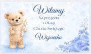 TABLICA POWITALNA NA CHRZEST ŚWIĘTY – PERSONALIZOWANY PLAKAT 33 x 48 cm