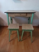 Stół kuchenny PRL i 2 taborety