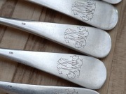 POSREBRZANE WIDELCE ŚNIADANIWE WMF PLEWKIEWICZ MONOGRAM