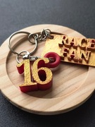 RACE FAN 16 - Custom Brelok Ręcznie Malowany | Handmade Polska