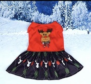 Świąteczna sukienka dla małego psa w rozmiarze S