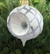 Bombka choinkowa szklana, ręcznie dmuchana i dekorowana prezent !Wz52