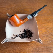 Popielnica skórzana do fajki - "Woliński"- unikat 1 z 9 - naturalny