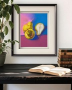 Oryginalny obraz pastelami – martwa natura z gruszkami