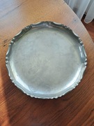 Stara taca metalowa ozdobny brzeg 