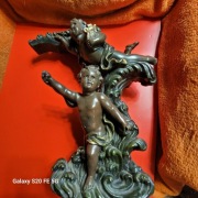 Putto cherubiny przedwojenna rzezba idealny stan  