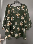Zizzi bluzka damska khaki modny wzór hit blog roz.42-56