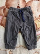 Szare eleganckie ocieplane podszewką spodnie sztruksy 68 jak nowe