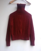 spódnica spodnie golf unikat wełna vintage handmade