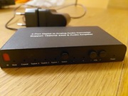 DAC Audio 192kHz 24bit – 4-port Switcher 3x Toslink + PILOT + Wzm. Słuch.