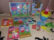Świnka Peppa zestaw puzzle książeczki gra