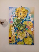 Obraz ze slonecznikiem
