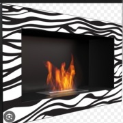 Biokominek Delta Czarny Zebra z certyfikatem Tuv