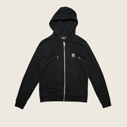 Czarna bluza rozpinana z kapturem belstaff s