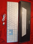 bezprzewodowa klawiatura x-kom aluminium bluetooth 2.4ghz srebrna