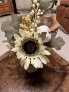 Stroik jesienny ze słonecznikiem 