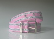 Pasek parciany z dwoma plecionymi paskami