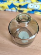 Szklany wazon WAZONIK MAŁY BUTELKA BUTELECZKA 2 sztuka ze skazą gratis 