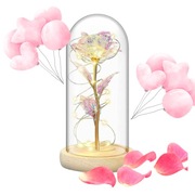 Wieczna Róża w szkle świecąca LED PREZENT ROCZNICA URODZINY