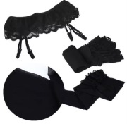 1 zestaw, koronkowe podwiązki damskie, modne skarpetki damskie z litego dia