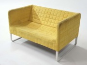 Kanapa Ikea Knopparp żółta, lekka styl loftowy sofa