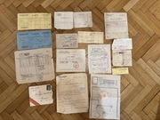 16 przedwojennych dokumentów Zakopane art deco rachunki Nowy Targ