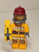 LEGO City FIGURKA STRAŻAK W HEŁMIE cty0279 akcesoria 