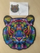 Puzzle konturowe głowa tygrysa