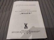 WILLYS Instrukcja Obsługi książka 1947 JEEP wojskowa PRL 