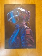 Obraz akrylowy postać techno