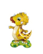 Balon foliowy stojący Dinozaur Triceratops  urodziny dekoracja 64x41cm