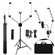 LAMPA KOSMETYCZNA DUAL LED 40W PILOT STATYW TORBA