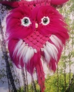 Sowa ze sznurka makrama rękodzieło 